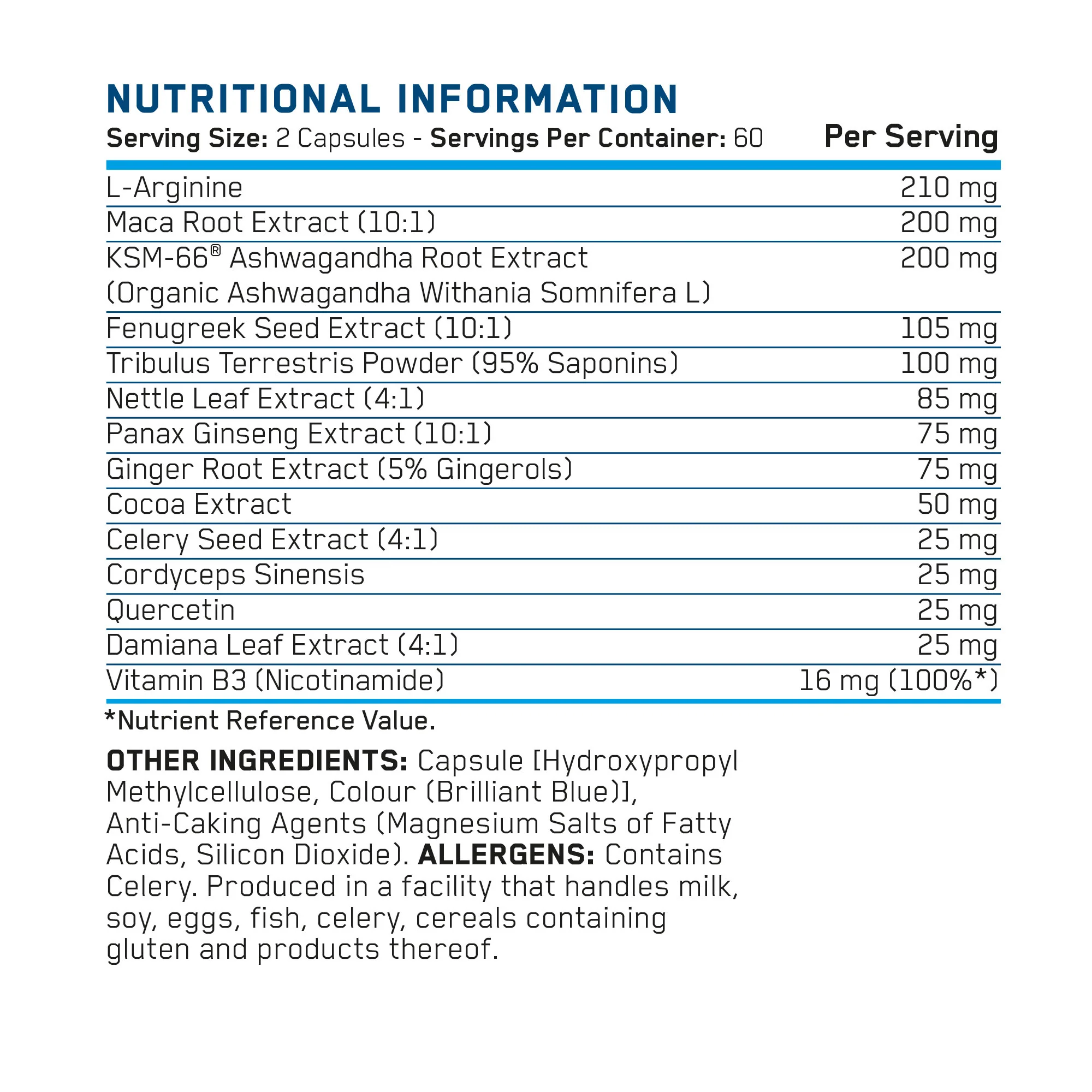 Informations nutritionnelles - Sex Bomb For Him